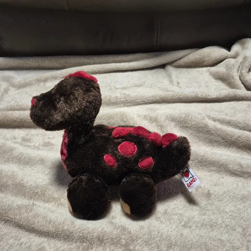 Ganz Webkinz Cocoa Dinosaur HM338 Brown Pink Plush Animal Retired No Code